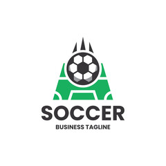 Obraz premium soccer match logo vector