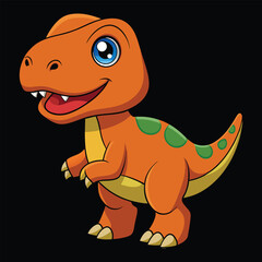 Tyrannosaurus Rex cartoon vector illustration on a white background

