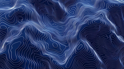 Minimal line strokes in style of isobar map, abstract background