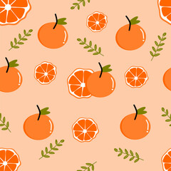 seamless background with oranges