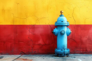 Fire hydrants by the wall