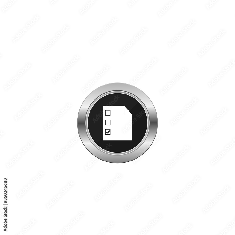 Poster survey icon. clipboard with checklist icon isolated on transparent background