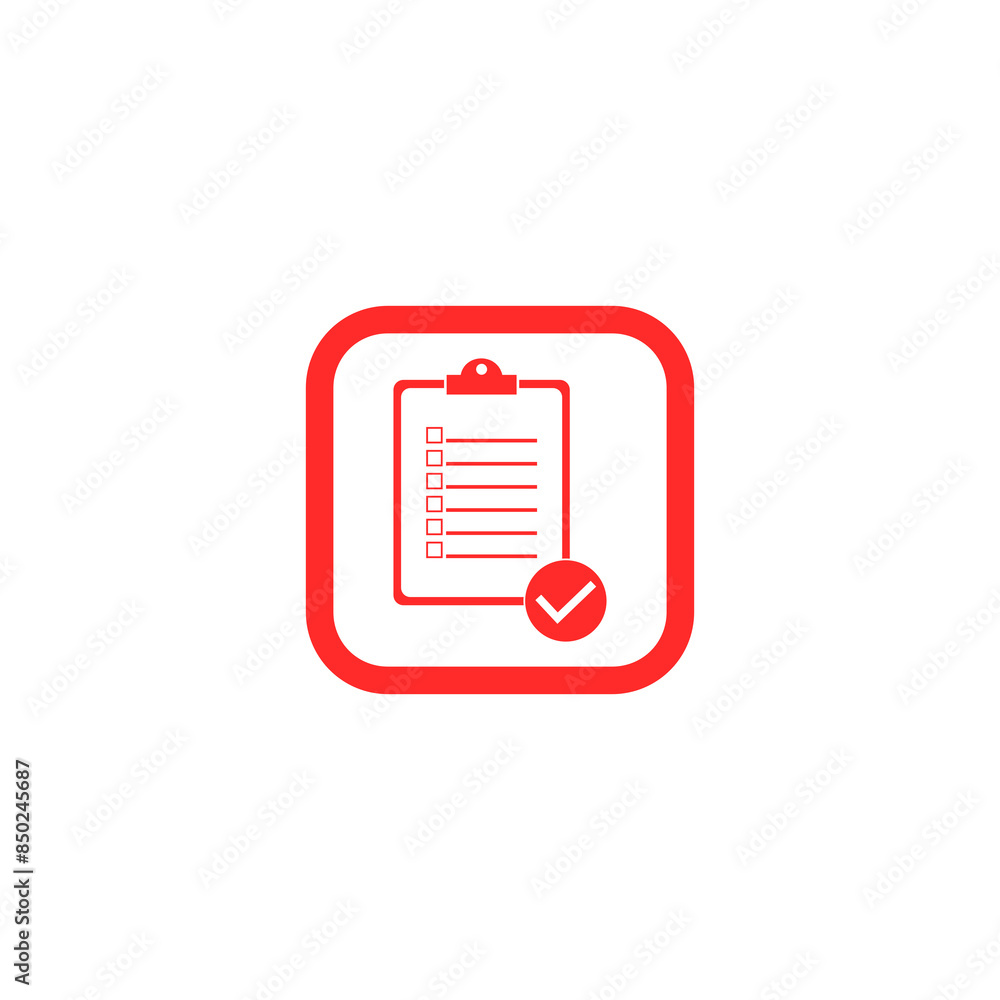 Aufkleber survey icon. clipboard with checklist icon isolated on transparent background