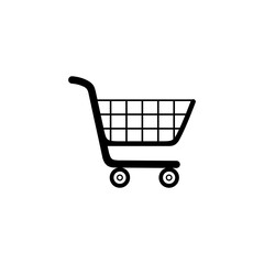 Supermarket cart icon isolated on transparent background