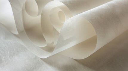 Close-up of a piece of vellum paper with a smooth, translucent quality