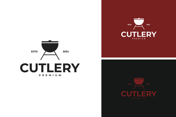 Cutlery logo design template vector illustration idea
