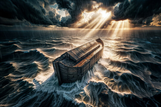 Noah's Ark During the Great Flood of Genesis
