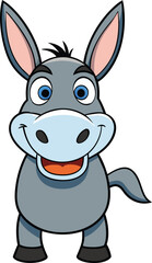 Funny donkey cartoon vector
