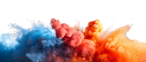  Vivid and dynamic color explosion on a  transparent background, vibrant and captivating, PNG Cutout