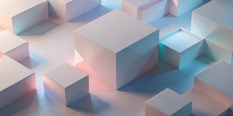 Clean Modern Gradient Abstract Cube Shape Header, Design Elements for Website header backgrounds
