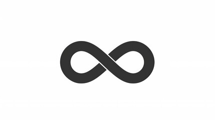 Flat black infinity symbol