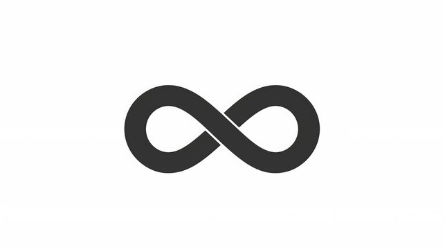 Flat black infinity symbol