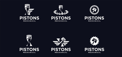Piston technology logo, piston technology logo symbol, piston engine maintenance, piston spare parts.