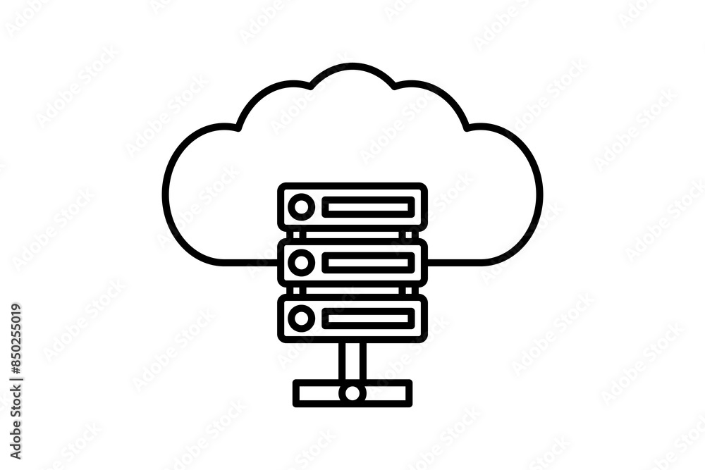 Poster server upload icon. icon related to cloud computing. suitable for web site, app, user interfaces, pr