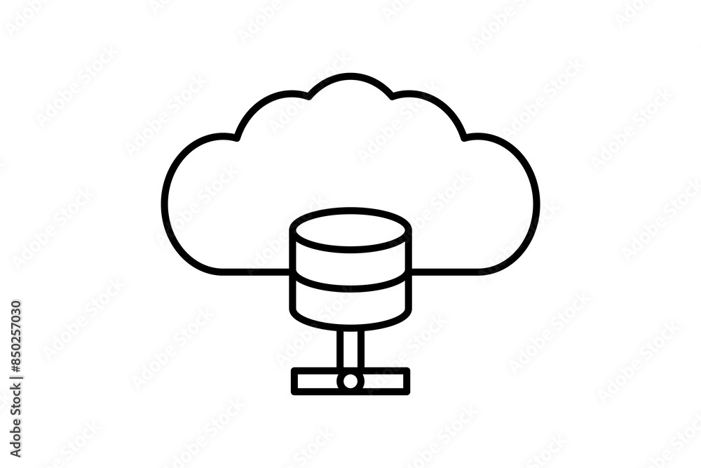 Poster data center icon. icon related to cloud computing. suitable for web site, app, user interfaces, prin