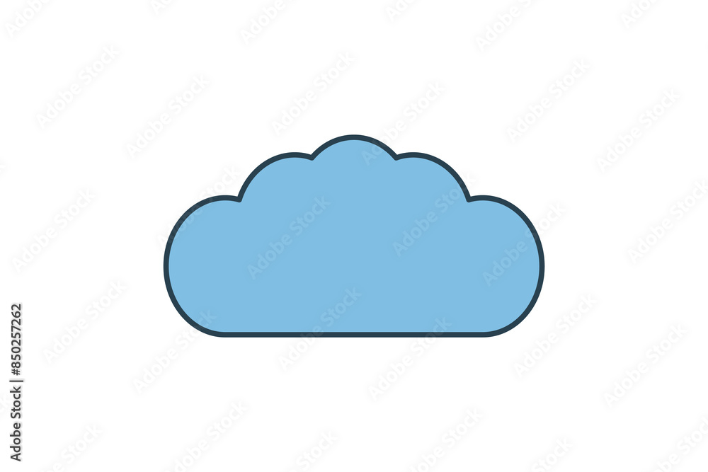 Poster cloud icon. icon related to cloud computing. suitable for web site, app, user interfaces, printable 