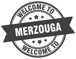 Welcome to Merzouga stamp. Merzouga round sign