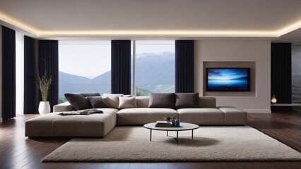 the interior of the living room