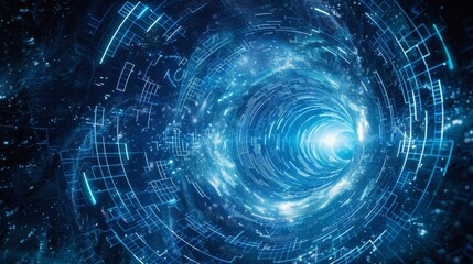 Fototapeta premium Virtual Reality Portal Capture the excitement of virtual reality This background depicts a glowing portal that acts as a gateway to a virtual world