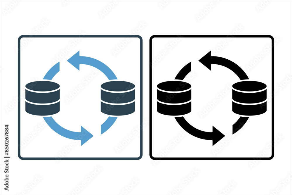 Poster cloud backup icon. icon related to cloud computing. suitable for web site, app, user interfaces, pri