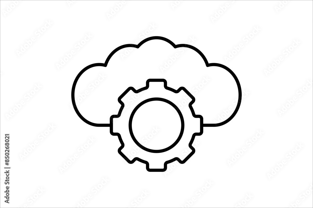 Poster cloud computing icon. icon related to cloud computing. suitable for web site, app, user interfaces, 