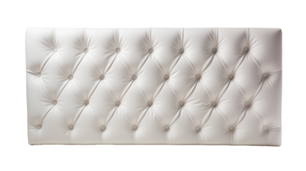 White Tufted Headboard With Diamond Pattern