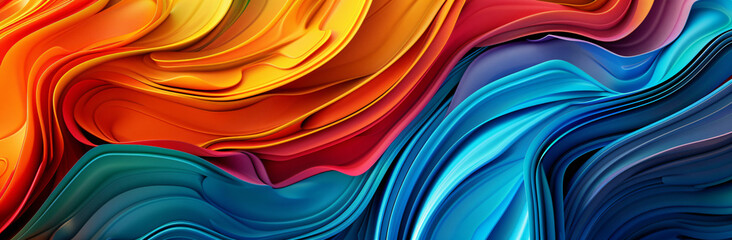 Fototapeta premium Abstract background with colorful waves and lines, creating an abstract pattern in the style of digital art