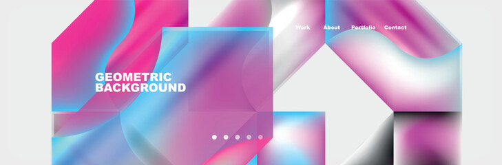 Minimal geometric web site page template design. Vector Illustration For Wallpaper, Banner, Background, Card, Book Illustration, landing page