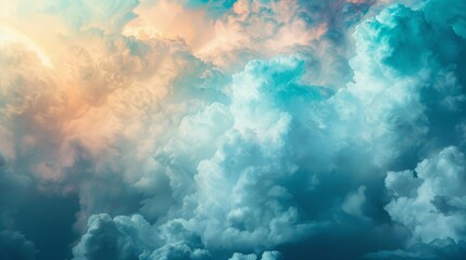 The beautiful sunset sky showcases a dreamy blend of soft pastel colors, creating a serene and enchanting atmosphere