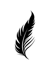 Obraz premium Feather vector icon isolated on white background