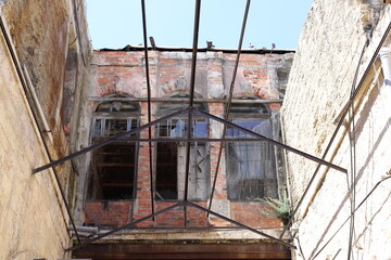 A small window as an architectural detail of housing construction in Israel.