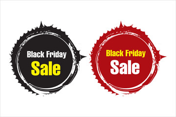 black friday sale tag design vector brush style