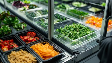 An advanced food production facility employs 3D printing technology to create customized, nutrientrich meals tailored to individual dietary needs