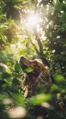 Obraz premium Curious Cocker Spaniel Enjoying a New Adventure Outdoors