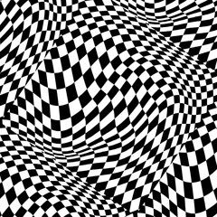 Abstract checkered wave pattern seamless movement background