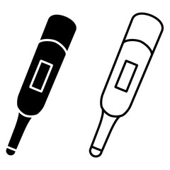 Digital thermometer icon. Vector icon isolated on white background.