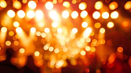 Fototapeta premium The stage lights glowed softly casting a dreamy blur over the performers.