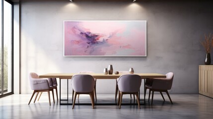 Home, table, and wall gallery for comfort, modernism, and beauty. Chic living spaces have comfortable seating, modern décor, and lots of art. Ideal for interior design, furnishing
