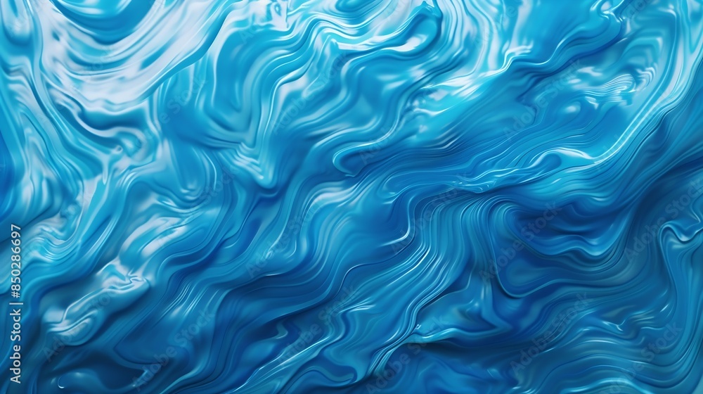 Aufkleber abstract blue color water wave pure natural swirl pattern texture background photography : generativ