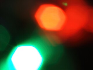 
The psychedelic lights in the urban night scene