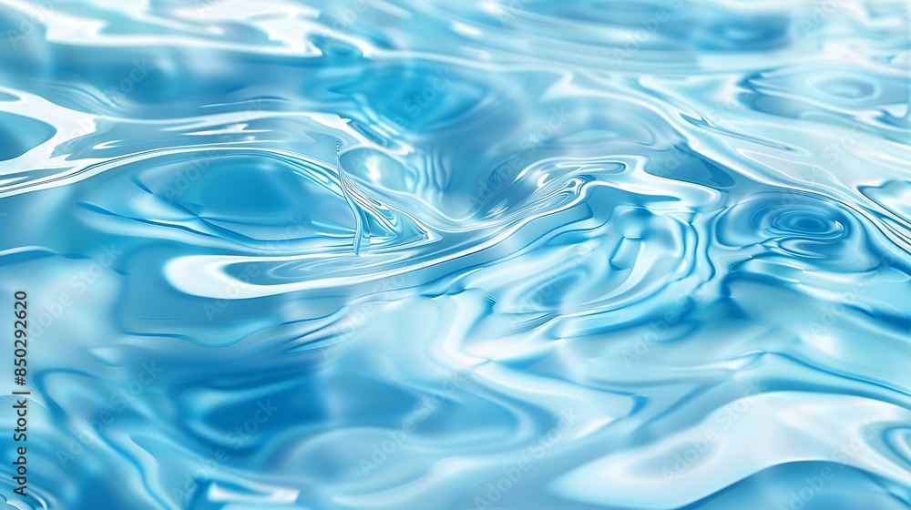 Aufkleber abstract blue color water wave pure natural swirl pattern texture background photography : generativ