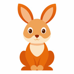 Bunny cub animal flat style vector art svg