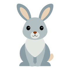 Bunny cub animal flat style vector art svg