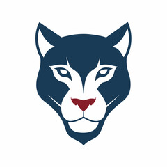 Elegant puma head icon vector illustration