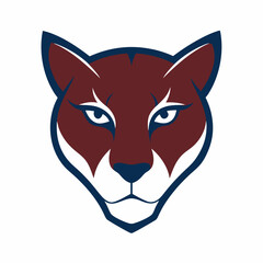 Elegant puma head icon vector illustration
