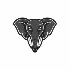 elephant head logo vector illustration svg