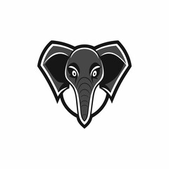 elephant head logo vector illustration svg
