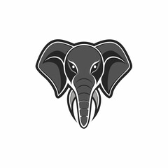 elephant head logo vector illustration svg