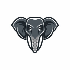 elephant head logo vector illustration svg