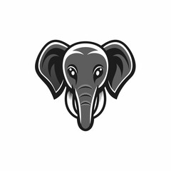 elephant head logo vector illustration svg